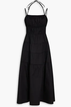 Sandro Gerafftes Midikleid aus Stretch-Baumwollpopeline - - FR 42