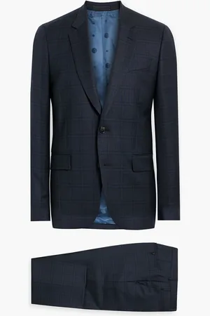 Paul Smith Karierter Anzug aus Wolle - Blau - US 40