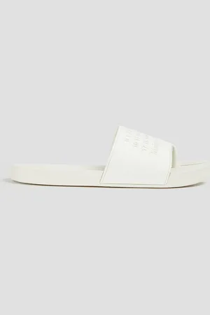Maison Margiela Tabi Pantoletten aus geprägtem Gummi mit gespaltener Zehenpartie - Weiß - EU 45