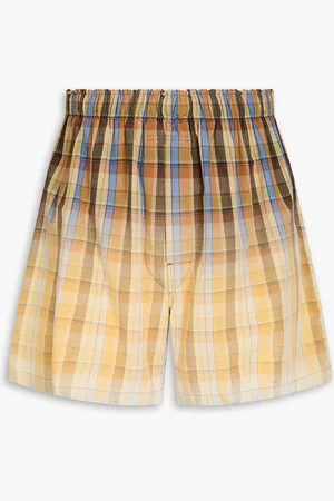 Maison Margiela Karierte Shorts aus Baumwolle - Gelb - S