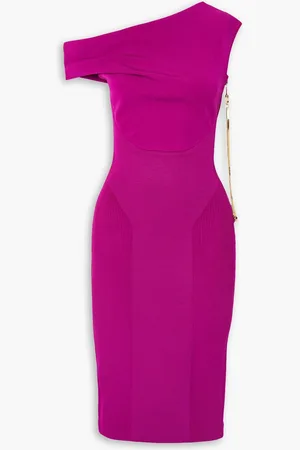 AZ FACTORY MyBody asymmetrisches Midikleid aus Strick - Pink - XS