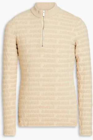 Jacquemus Luis Pullover aus Frottee-Jacquard mit halblangem Reißverschluss - Neutral - M