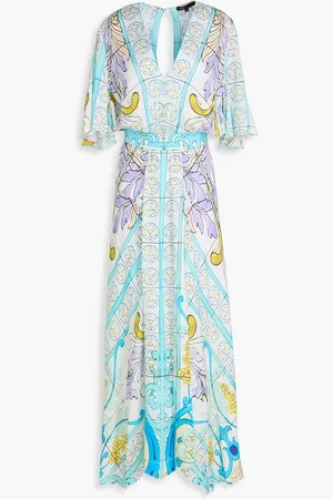 Maje Maxikleid aus Satin mit Print - - FR 34