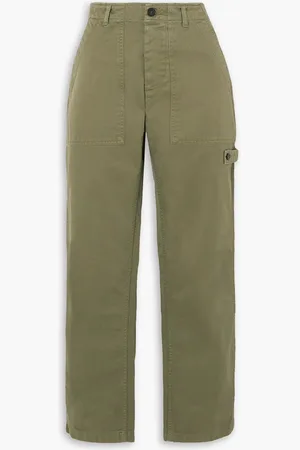 FORTELA Jerry Cargohose mit geradem Bein aus Baumwoll-Twill - Grün - 25