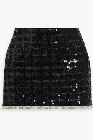 ALICE+OLIVIA Alice Olivia - Rubi Minirock aus Tweed mit Verzierung - - US 10