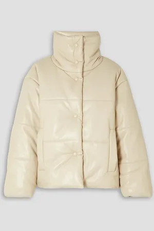 Nanushka Hide wattierte Steppjacke aus Kunstleder - Weiß - L