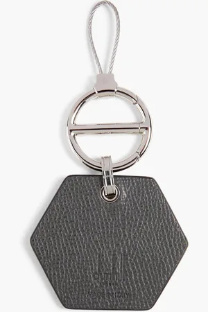 Dunhill Schlüsselanhänger aus strukturiertem Leder - Grau - OneSize