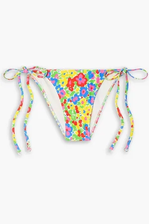 FAITHFULL THE BRAND Leo tief sitzendes Bikini-Höschen mit floralem Print - - UK 14