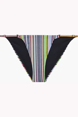 ONIA Basic tief sitzendes Bikini-Höschen mit Streifen in Metallic-Optik - - S