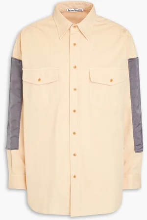 Acne Studios Hemd aus Baumwoll-Twill mit Satineinsatz - Orange - IT 46