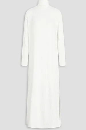 ENZA COSTA Midikleid aus Rippstrick mit Rollkragen - - XS