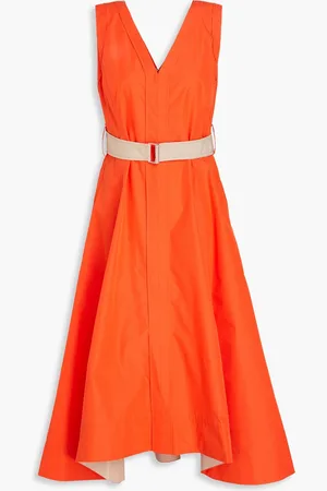 3.1 Phillip Lim Midikleid aus Popeline aus einer Baumwollmischung mit Wickeleffekt - - US 10