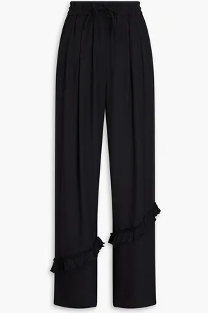 3.1 Phillip Lim Hose mit weitem Bein aus Cady mit Rüschen - - XS