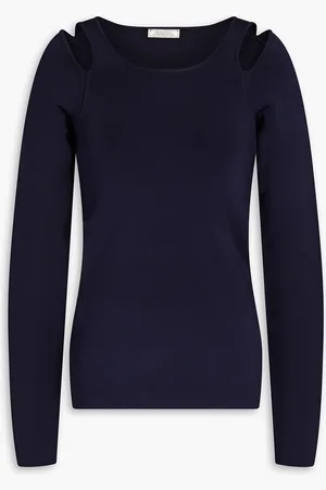 Nina Ricci Oberteil aus Jersey mit Cut-outs - Blau - L