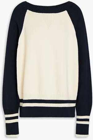 VERONICA BEARD Zweifarbiger Pullover aus Baumwolle - Blau - 3XL