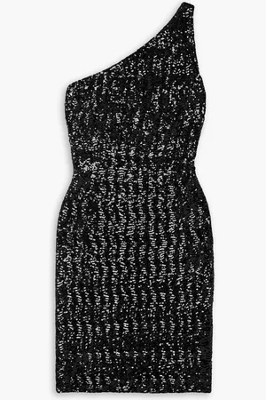 Michael Kors Asymmetrisches Minikleid aus Tüll mit Pailletten - - US 8