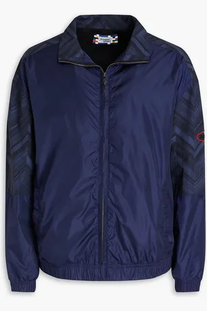 Missoni Bedruckte Trainingsjacke aus Shell mit Twill-Einsatz - Blau - XS