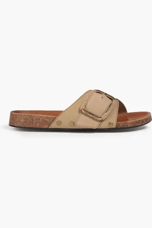 Bash Clora Pantoletten aus Veloursleder mit Nieten - Neutral - EU 36