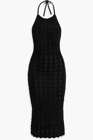 ALICE+OLIVIA Alice Olivia - Jone gehäkeltes Neckholder-Midikleid aus einer Baumwollmischung - - M