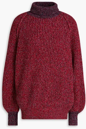 Ganni Oversized-Rollkragenpullover aus einer Donegal-Wollmischung - - XXS/XS