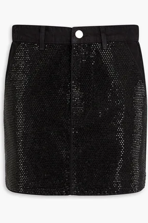 Frame Minirock aus Denim mit Kristallverzierung - - 27