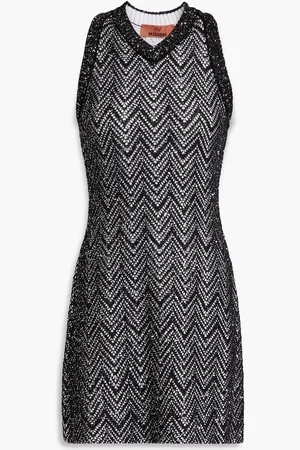 Missoni Mini-Strickkleid in Häkeloptik mit Pailletten - - IT 46