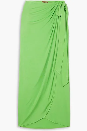 Staud Angelica Maxi-Wickelrock aus Jersey - Grün - XS