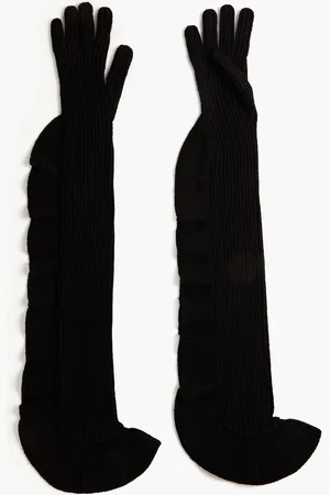 RED(V) Handschuhe aus einer gerippten Wollmischung - - S/M