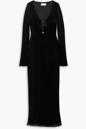 16Arlington Solaria Maxikleid aus Stretch-Samt mit Cut-out - - UK 12