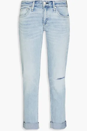 RAG&BONE Boyfriend-Jeans aus Denim in ausgewaschener Optik - Blau - 24