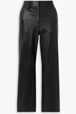 Commando Hose mit geradem Bein aus elastischem Kunstleder - - XL