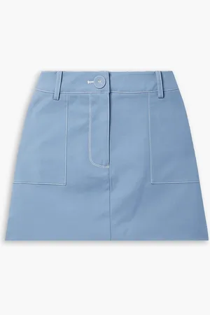 Anna Quan Shana Minirock aus Twill aus einer Baumwollmischung - Blau - UK 14