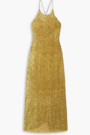 Gauchere Maxikleid aus Bouclé-Crêpe - - FR 42