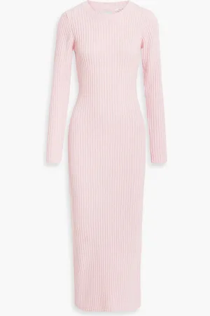 OLIVIA RUBIN Midikleid aus Rippstrick mit Cut-outs - Pink - L