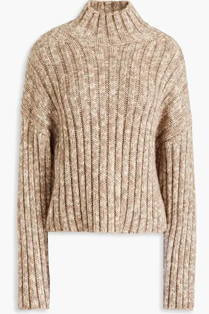 IRO Netty melierter Rollkragenpullover aus Rippstrick - Neutral - XS