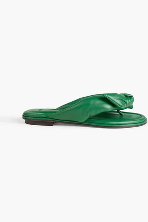 ALEXANDRE BIRMAN Soft Clarita wattierte Sandalen aus Leder mit Schleife - - EU 35