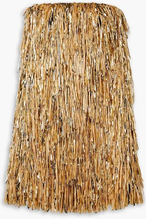 Jason Wu Trägerloses Minikleid aus Metallic-Cady mit Fransen - Metallic - US 4