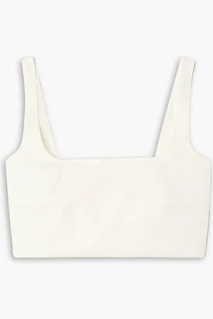 Anna Quan Addy Cropped Oberteil aus einer Leinenmischung - Weiß - UK 14