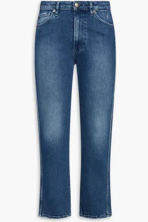 3x1 Emma hoch sitzende Kick-flare-Jeans in Distressed-Optik - Blau - 25