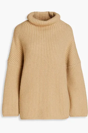 Maje Gerippter Rollkragenpullover aus einer Alpakamischung - Neutral - 0