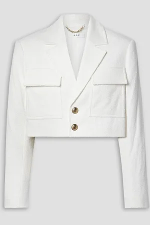 A.L.C. Banks verkürzter Blazer aus Bouclé aus einer Baumwollmischung - - US 10