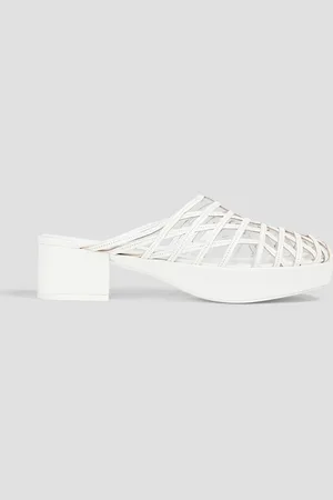 By Far Norman Mules aus Narbenleder mit Cut-outs - - EU 41