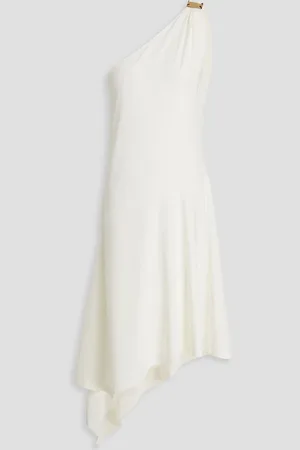 J.W.Anderson Midikleid aus Stretch-Jersey mit asymmetrischer Schulterpartie - Weiß - UK 8