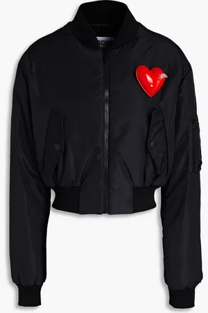 Moschino Cropped Bomberjacke aus Shell mit Applikationen - - IT 38