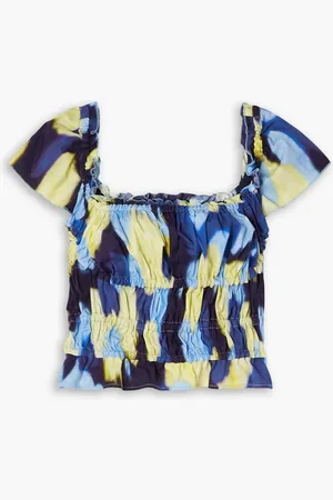 Altuzarra Darcey Oberteil aus Popeline aus Stretch-Baumwolle mit Print und Rüschen - - FR 40