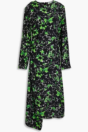 Samsøe Samsøe Midikleid aus Cady mit floralem Print und Wickeleffekt - - XXS