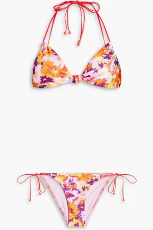 ZIMMERMANN Triangel-Bikini mit floralem Print - Gelb - 0