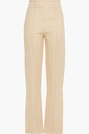 Acne Studios Hose mit geradem Bein aus Shantung-Seide mit Details im Überwendlichstich - Weiß - DE 34