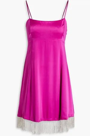 Nicholas Minikleid aus Seidensatin mit Verzierung - Lila - US 12