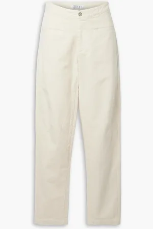 TRE by Natalie Ratabesi The Franco Hose mit geradem Bein aus Baumwoll-Twill - Weiß - US 4